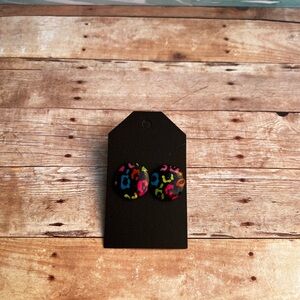 Colorful Patterned Stud Earrings